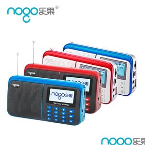 Taşınabilir Hoparlörler Nogo R909 Hoparlör seyahat MP3 Desteği USB/TF Kart Oynatıcı FM Radyo LCD Takvimi ve Çalar Saat Açık Dış Dam Deliv Dhxfu