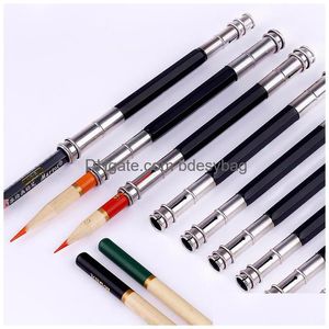 Other Pens 1 Pcs Adjustable Dual Head /Single Pencil Extender Holder Sketch School Office Painting Art Write Tool For Writing Gift Dro Dha0P