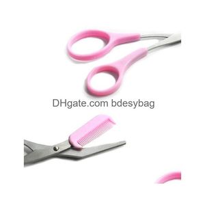 Ножницы 12,5 см4,92 триммер для косметического макияжа Com Beauty Girl Lady Women Scissorb Scissorb Shear Ножницы для стрижки волос для жениха Ресницы для бровей Drop De Dhsjm