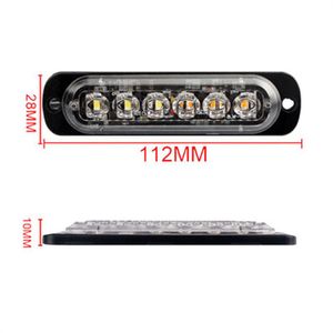 4pcs 12-24V kamyon araba 6 LED Flash Flaş Acil Durum Uyarı Işık Yanıp Sönen Işıklar Araç Araç Motosiklet2416