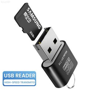 Leitores de cartão de memória USB Micro SD / TF Leitor de cartão USB 2.0 Mini Leitor de cartão de memória para celular Adaptador USB de alta velocidade para acessórios de laptop L230916