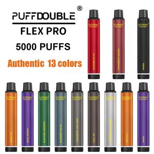 Puff Flex 5000 Double Pro Disposable Vape Electronic Cigarettes 11ml Pre-filled vape desechable 550mah Rechargeable Battery vapes disposable puff