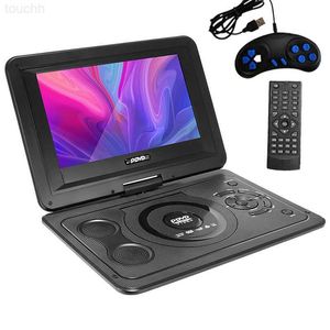 13.9'' Portable DVD Player with Swivel Screen, USB Port, Region-Free, EVD Support, Black