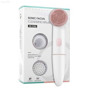 Electric Face Scrubbers Vibrating Facial Cleanser Brush Battery Powered Waterproof Electric Face Cleaning Brush 2 Speed Face Deep Washing Massaging L230920