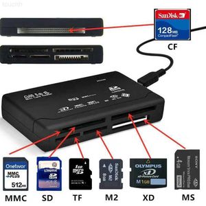 Считыватели карт памяти 7 в 1 Универсальное устройство чтения карт памяти для USB Внешний Mini SDHC M2 MMC XD CF Чтение и запись карт флэш-памяти DIY Новейший L230916