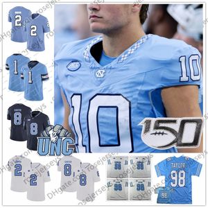 Custom North Carolina Tar Heels Дрейк Мэй Омарион Хэмптон 8 Пэйсур Джей Джей Джонс Британский Брукс 7 Хауэлл 10 Трубиски 49 Пепперс 2023 UNC Мужчины Женщины Молодежная футбольная майка