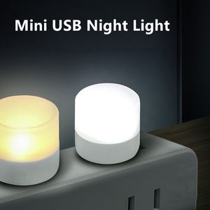 100Pcs Mini USB Night Light Warm White Eye Protection Book Reading Light USB Plug Computer Mobile Power Charging LED Night Lamp