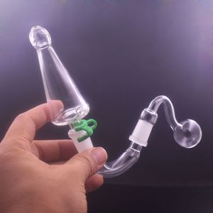 1 conjunto de 14mm conjunto de narguilé vidro queimador de óleo bong com pirex grosso claro inebriante reciclador grande tigela tubos dab rigs mão queimador de óleo tubos