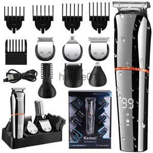 Electric Shavers Original Digital Display All In One Hair Trimmer for Men Eyebrow Beard Trimmer Electric Hair Clipper Grooming Kit Haircut x0918