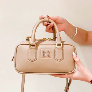 Luxury Genuine Leather Miui Lolita Arcadie Hobo Handbag - Designer Crossbody Tote with Top Handle for Travel