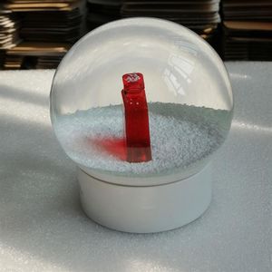 Новый снежный шар с красным флаконом духов № 5 внутри, классические буквы, хрустальный шар с подарочной коробкой, ограниченный подарок для VIP-клиента303W