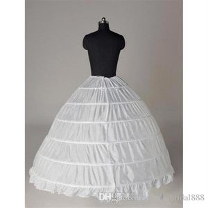 Ucuz Beyaz 6 Çember Etekleri Gelinlik Balo Gowns Crinoline Petticoats Gelin Düğün Aksesuarları Vestido230d