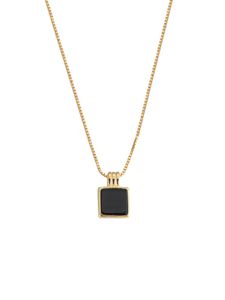 S925 посеребренное черное квадратное ожерелье, новое ожерелье, женское нишевое дизайнерское чувство, простая цепочка премиум-класса на ключицу