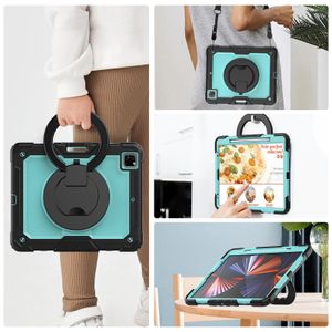 For Samsung Galaxy Tab S9 S8 Ultra 14.6 inch Tablet Case 360 Rotating Handle Grip Kickstand Cover Heavy Duty Armor Shockproof Kids Cases Screen PET Film Shoulder Strap