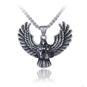 Pingente colares de aço inoxidável águia colar retro celta pássaro charme para homens moda jóias finas gota entrega pingentes dhxtl