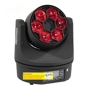 Toptan Fabrika Ucuz Fiyat DMX512 Lazer Efekt Mini Keskin Kiriş Sahne Arı Işığı 6x15W RGBW 4IN1 LED hareketli kafa aşaması ışık 12 ll