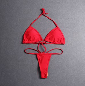 Klasikler Kadın Beachwear Metal Bikinis Tasarımcıları Thong Biquinis 2024 Mikro Bikini Setleri Seksi Mayo Dizesi Moda Mayo Tag S-XL Pembe Kırmızı Siyah Beyaz