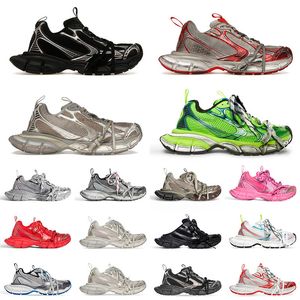 Tasarımcı Erkek Kadın Spor Ayakkabı Koşucuları 3xl Sıradan Ayakkabı Sneaker Deri Vintage 17FW Paris Luxurys Triple Black Beyaz Bej Track Runner Trainers 35-46