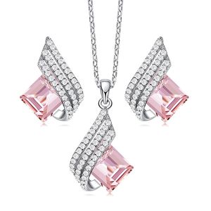Parıltılı moda melek kanatları kristal kolye kolye küpe tasarımcısı orijinal mücevher seti kadınlar ve kızlar için hediyeler