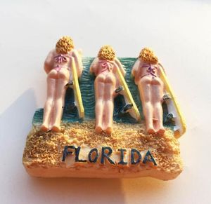 Buzdolabı mıknatısları Florida Yaratıcı Seyahat Hediyelik Hediye Plajı Güzellik Boyama El Sanatları Manyetik Buzdolabı Sticker 230919