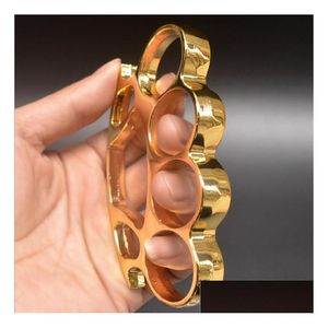Brass Knuckles Metal Thickened Round Head Knuckle Duster Finger Fist Buckle Self-Defense Tiger Ring Outdoor Pocket Edc Defense Tool Dr Dh7Hb