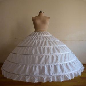 High Quality Women Crinoline Petticoat Ballgown 6 Hoop Skirt Slips Long Underskirt for Wedding Bridal Dress Ball Gown329J