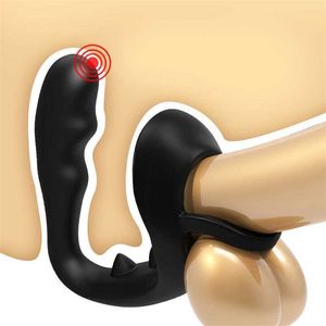 Анальный вибратор для точки g, стимуляция Анальной пробки для мужчин, эротический секс, кольцо с рукавом для пениса, массажер простаты, вибрация члена