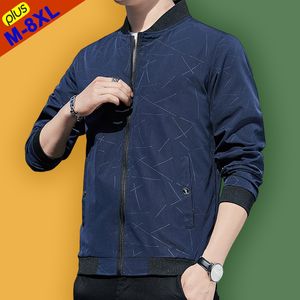 Мужские куртки 7XL 8XL, мужские осенние куртки для кемпинга, пальто, мужская оптовая продажа, одежда, повседневный бомбер в корейском стиле 230918
