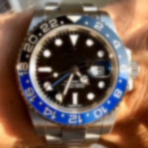 AAA 3A качество Rolexs Gmt Band II 40 мм мужские часы сапфировое стекло с оригинальной зеленой коробкой 1167110 автоматические часы A0123