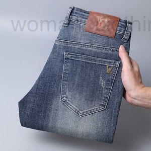 Erkekler Kot Tasarımcı Yüksek Son Dijital Baskılı Erkek Kotları Yeni Hat Elastik İnce Fit Denim Pantolon UX1N