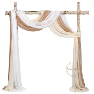 Ткань для драпировки свадебной арки, 29 x 6, 5 ярдов, прозрачный шифоновый фон, драпировка, драпировка, сувенир для церемонии приема 220210276a