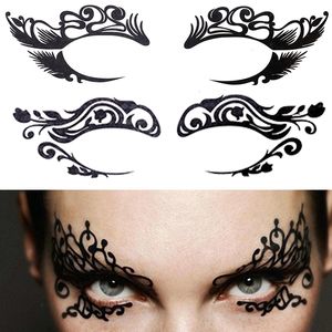 Other Tattoo Supplies 1Pairs Temporary Eye Tattoo Stickers DIY Waterproof Flash Disposable Eyeshadow Eyeliner Face Sticker Halloween Makeup Tool 230919