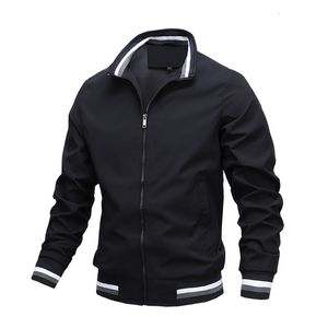 Men Blends Spring and Autumn Versatile Loose Zipper Youth Unhooded Regular Casual Jacket Handsome Sports Solid Color Coat 230920