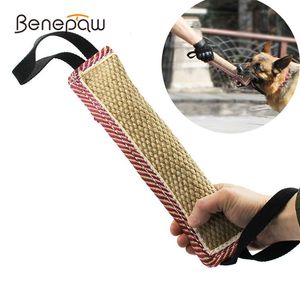 Benepaw Durable Bite Tug Dog Toys Интерактивная 2 Ручка Сильная тяга Средний Большой Веревка Игрушки для домашних животных Обучение Немецкая овчарка Y2003302586