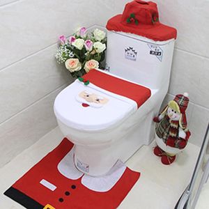 Toilet Seat Covers Cute Christmas Home Decoration Creative Santa Claus Bathroom Mat Xmas Supplies For Year Navidad Gift