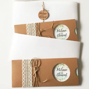 Поздравительные открытки Свадебные приглашения Карман меню 21x105 см Индивидуальный дизайн День рождения Baby Shower 25 комплектов 230919