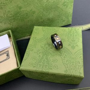 Kadın tasarımcı seramik yüzüğü net yazı nişan takı altın ve gümüş düğün parti çift hediyeler halkaları