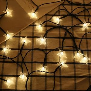 Other Home Decor LED solar light string outdoor waterproof festival garden decorative lights fivepointed star Solar 230919