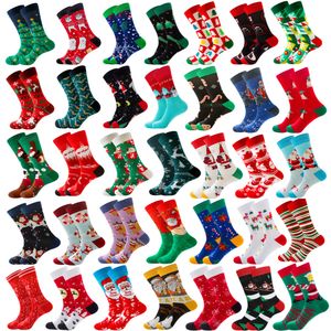 Мужские и женские рождественские носки из чесаного хлопка, модные носки с героями мультфильмов, спортивные повседневные носки для скейтборда, средние носки