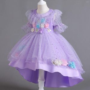 Robes fille enfant en bas âge filles à manches longues fête d'anniversaire Tutu robe enfants vêtements serrés pour bébés