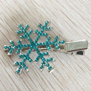 Chirldren snowflake design fashion bling diamond strass clip ware hair hairpins girls clips детские аксессуары для головного убора белый синий