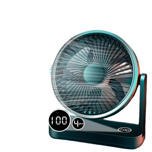 5000mAh Taşınabilir Masaüstü Fan Tip-C Yeniden korunabilir hava soğutma fanları LED ekranlı ev ofis için fan 4 dişli güçlü rüzgar ventilatör