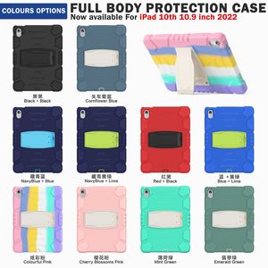 Capa híbrida de corpo inteiro à prova de choque para robô resistente com suporte robusto para iPad Mini 5 6 Pro Air 4 9.7 10th 10.9 11 10.2 Samsung A7 A8 S6 S7 T290 T220 T307 T500 T510 P610 A8 10.5 X205