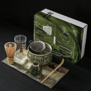 Teetassen 4–7 Stück/Set, handgefertigt, leicht zu reinigen, Matcha-Tee-Set, Werkzeugständer, Schüssel, Schneebesen, Schaufel, Geschenkzeremonie, traditionelles japanisches Zubehör 230919