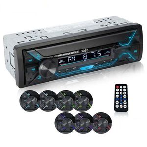 Universal Car Radio Audio 12-24V Truck Bluetooth Stereo MP3 Player FM Receiver 60Wx4 With Colorful Lights AUX USB TF Card Auto Kit291a