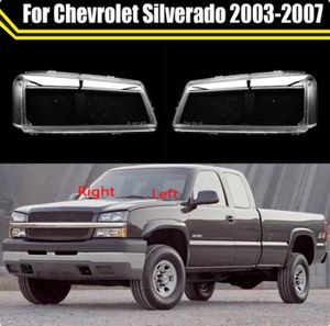 Ön Araba Farları Chevrolet için Otomatik Işık Kılıfı Silverado 2003-2007 Şeffaf abajur kabuğu far lens cam kapak