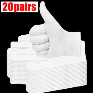 Beş Parmak Eldivenleri 20 Kart Beyaz Pamuk Kuru Eller İçin Çalışma Film Spa Tören Yüksek Streç Ev Temizlik Araçları 230921