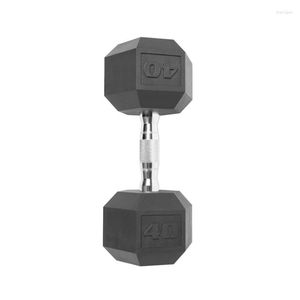 Dumbbells kaplı Hex Dumbbell Single 40 lbs Egzersiz Ekipmanları LB Dumbells Spor Salonu Barbell