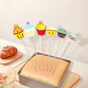 Pişirme Kalıpları 1 PC Paslanmaz Çelik Kek Test Cihaz Sopası Yeniden Kullanılabilir Test İğneleri Muffin Cakes Aracı Mutfak Malzemeleri