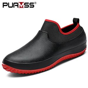 Rain Boots Rain Boots Men Short Waterproof Rubber Boots Outdoor Comfortable Non-Slip Work Chef Shoes Fishing Boots Men For Rainy Weather 230920